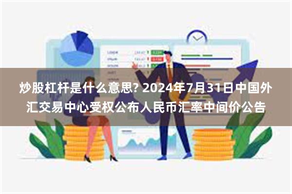 炒股杠杆是什么意思? 2024年7月31日中国外汇交易中心受权公布人民币汇率中间价公告