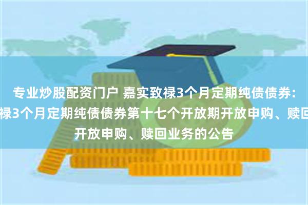 专业炒股配资门户 嘉实致禄3个月定期纯债债券: 关于嘉实致禄3个月定期纯债债券第十七个开放期开放申购、赎回业务的公告