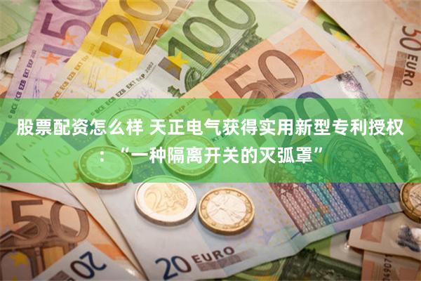 股票配资怎么样 天正电气获得实用新型专利授权：“一种隔离开关的灭弧罩”