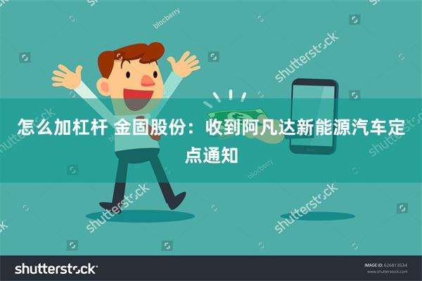 怎么加杠杆 金固股份：收到阿凡达新能源汽车定点通知