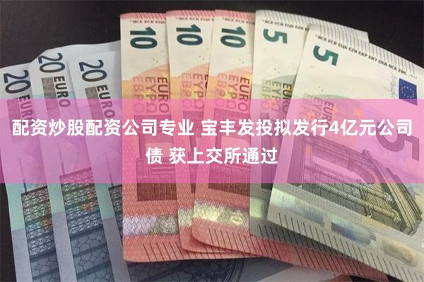 配资炒股配资公司专业 宝丰发投拟发行4亿元公司债 获上交所通过